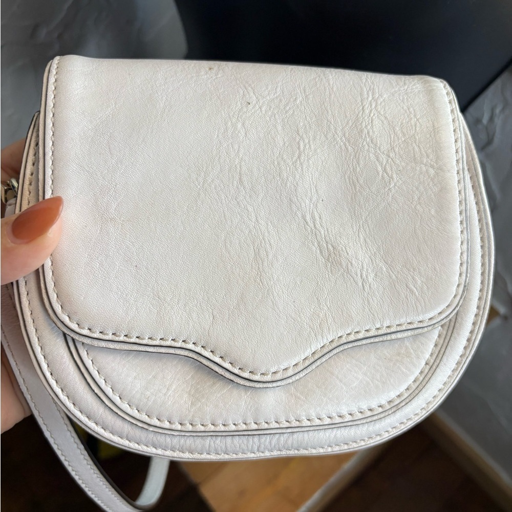 Rebecca Minkoff Cream Leather Crossbody Bag